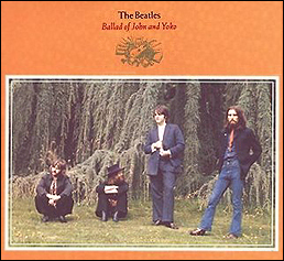 Picture sleeve for The Beatles hit song, Ballad of John and Yoko.