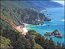 Big Sur, along the coast of Northern California.