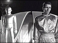 The ultimate flying saucer and outer spaceman from classic 1950s sci-fi movie, The Day the Earth Stood Still.