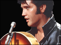 Elvis Presley during his comeback special in 1968.