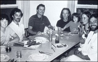 John Lennon and his young son, Sean, with the crew of the Megan Jaye (the boat that sailed to Bermuda).