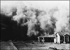 A storm blows up during the Great Dustbowl of the 1930s.