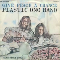 Picture sleeve for John Lennon's peace anthem, Give Peace a Chance.