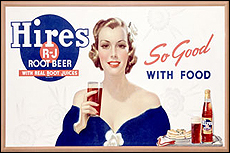 A vintage ad for Hires Root Beer.