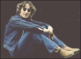 John Lennon is the perfect model for the denim look, which dates back to 1874.