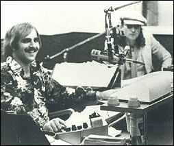 John Lennon drops in for a visit at a radio station to promote his Walls and Bridges album.