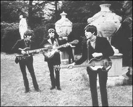 The Beatles in the gardens of Chiswick House filming promos for Paperback Writer and Rain.