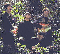 The Beatles at Chiswick House, making a promotional film for their hit single, Paperback Writer.
