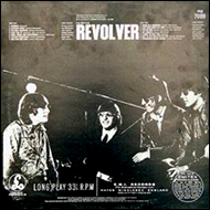 The back cover of The Beatles' album, Revolver.