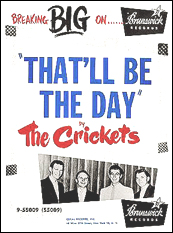 Ad for The Crickets' That'll Be The Day single.